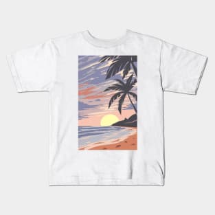 Sunset at the beach Kids T-Shirt